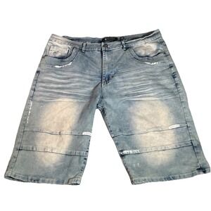Vintage Rocawear Shorts Men's 40 Baggy Denim Jean Shorts Jorts 13" Inseam Y2K